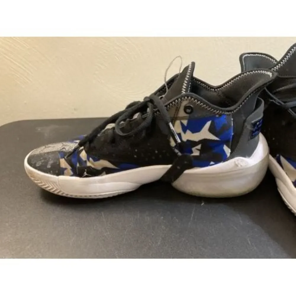 Nike Jordan React Elevation Mens Sz 9 Basketball Shoes Black‎ Blue CK6618-004